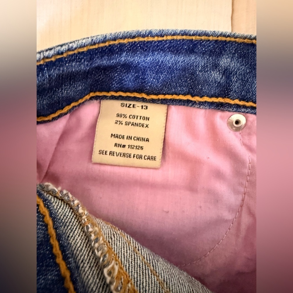 Vintage Y2K 90’s C Pink denim shorts faux suede pockets western cowgirl jr 13 - Picture 8 of 10
